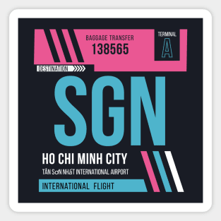 Ho Chi Minh City (SGN) Airport Code Baggage Tag Magnet